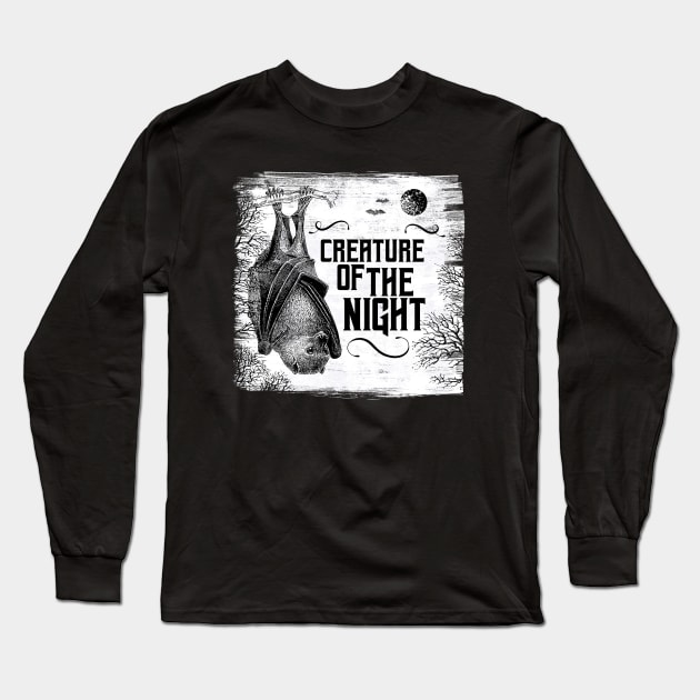 Bat – Creature Of The Night Long Sleeve T-Shirt by Rike Mayer